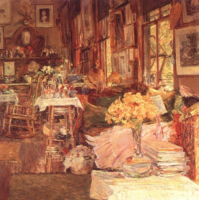 Childe Hassam The Room of Flowers oil painting image